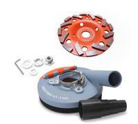 Wohenhao Dust Shroud for Angle Grinder 4.5-5 inch + Diamond Grinding Cup Wheel 5 inch, Universal Surface Grinding Shroud with Grinding Wheel for Concrete Surface, Cement, Marble, Rock, Granite