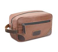 Wohlbege Men's Travel Toiletry Bag - Large Waterproof Dopp Kit Organizer,Durable Nylon with 2 Zippered Pockets for Shaving/Cosmetic Essentials,Portable Bathroom Bag for Travel/Gym/Business Trips
