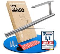 WOHNHELD® Kitchen roll holder without drilling [with roll-off brake] one-handed tearing and no rolling of the kitchen roll, Zewa roll holder, self-adhesive, made of stainless steel, for the kitchen