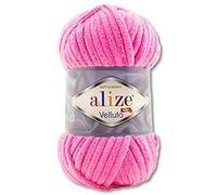 Wohnkult 100 g Alize Velluto Wool in 30 Selections (121 | Pink)