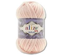 Wohnkult 100 g Alize Velluto Wool in 30 Selections (340 | Powder Pink)