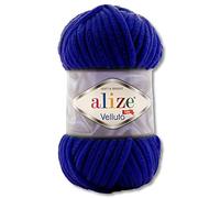 Wohnkult 100 g Alize Velluto Wool in 30 Selections (360 | Dark Blue)