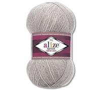 Wohnkult Alize 100 g Superwash Comfort Sock Wool, 33 Colours to Choose From, One/Multicoloured (21 | Grey Melange)