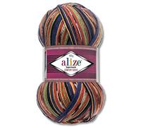 Wohnkult Alize 100 g Superwash Comfort Sock Wool, 33 Colours to Choose From, One/Multicoloured (2701)