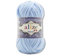 Wohnkult Alize Velluto 100 g wool in 30 choices (218 | baby blue)
