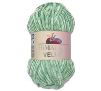 Wohnkult Himalaya 100 g Velvet Dolphin Wool, 40 Colours to Choose From, Chenille Knitting Yarn, Fluffy Yarn, Shiny Accessory, Clothing, Blankets (90047, Aquamarine)