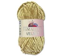 Wohnkult Himalaya 100 g Velvet Dolphin Wool, 40 Colours to Choose From, Chenille Knitting Yarn, Fluffy Yarn, Shiny Accessory, Clothing, Blankets (90017, Sandstone)