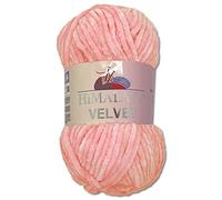 Wohnkult Himalaya 100 g Velvet Dolphin Wool, 40 Colours to Choose From, Chenille Knitting Yarn, Fluffy Yarn, Shiny Accessory, Clothing, Blankets (90019, Pink)
