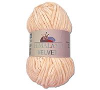 Wohnkult Himalaya 100 g Velvet Dolphin Wool, 40 Colours to Choose From, Chenille Knitting Yarn, Fluffy Yarn, Shiny Accessory, Clothing, Blankets (90053, Light Pink)