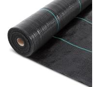wohohoho 10ft x 33ft Weed Control Membrane Roll, 3m x 10m Garden Weed Membrane Heavy Duty Landscape Weed Control Fabric, 3.2oz Weed Suppressant Membrane for Patios, Garden, Flower beds, Pond