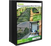 Wohohoho Stronger Garden Insect Mesh Netting, 6.6Ft x 16Ft Nano Black Bird Net Barrier. Mosquito Netting Screen for Patio Balcony Porch Cover, Garden Protection for Vegetables Plants, Shading Rate 33%