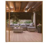 wohomzy Magnetic Screen Door Fits Door Size 70" x 82", Screen Size 72" x 83", Reversible Left Right Side Opening,Top Middle Anti-Tearing Mesh Net Curtain with Magnet,Brown