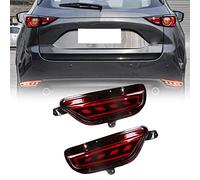 WOHOOD 1 Pair Reflector Rear Fog Lamp Car Bumper Light Brake Light Turn Signal For Mazda CX-5 2017 2018 2019 2020 2021