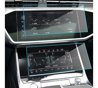 WOHOOD 2pcs Tempered Glass Film For A&udi A6 A7 2019 2020 Car GPS Navigation Screen Protector Auto Interior Screen Protect Accessories