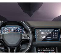 WOHOOD 9.2 Inch Car Radio GPS Navigation Tempered Glass Screen Protector Film Interior Accessories For S&koda For Kodiaq 2021(GPS+instrumernt)