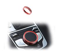 WOHOOD Car Decorate Center Console Multimedia Knob Switch Circle For Audi A3 8V S3 2013-2018 Decoration Cover Trim Car Styling Interior Accessories (Color : Red)
