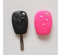 WOHOOD Car Decorate For Smart 453 Fortwo Forfour 2015-2019 Car Remote Control Keychain Alarm Straight Key Logo Cover Color Silicone Key Case (Color : Rose red)