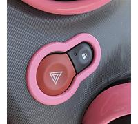 WOHOOD Car Decorate Pink Interior Full Set Of Decorative Accessories Suitable For Benz For Smart Fortwo Forfour 2015-2023 Elf Modification (Color : Warning Light)