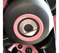 WOHOOD Car Decorate Pink Interior Full Set Of Decorative Accessories Suitable For Benz For Smart Fortwo Forfour 2015-2023 Elf Modification (Color : Steering wheel)