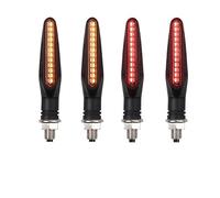 WOHOOD Motorcycle Taillight indicator brake Motorcycle Turn Signal Indicator Lights Front Rear Day Running Light Flowing Sequential turn signal lamp Red Brake stop