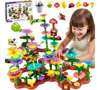 wohot Flower Garden Building Toy Girls Toys, Build a Garden Flower Toy for 3 4 5 6 Year Olds Girls, Birthday Christmas Girl Toys Gifts for Indoor & Outdoor Education Stem Toys (118pcs)