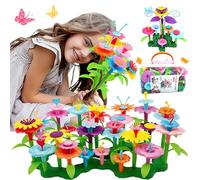 wohot Flower Garden Building Toy Girls Toys, Build a Garden Flower Toy for 3 4 5 6 Year Olds Girls, Birthday Christmas Girl Toys Gifts for Indoor & Outdoor Education Stem Toys (166pcs)