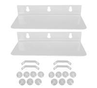 WOHPNLE 2 Pack Window Suction Cup Shelf for Plants, Clear Acrylic Window Plant Floating Shelves Indoor Sill Extender for Seed Starter Pots, Succulents