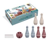 WOHPNLE 6 Pins 2 Balls Kids Bowling Game Set, Indoor Outdoor Bowling Play Kit Engaging Toddler Activity Fun Games for Family Kids Ages 3 to 5