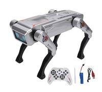 WOHPNLE Advanced Programmable Quadruped Robot Dog, Voice Control Interactive Pet with Music Dance Light Effects Bluetooth Remote for Children Educational STEM Learning