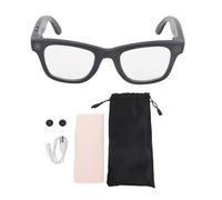 WOHPNLE AI Smart Glasses 8MP Camera 32GB Bluetooth Call Music Glasses Step Count Photo Video Recording 25 Languages Translation Anti Blue Lighting (Change color)