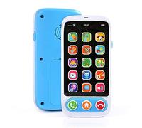 WOHPNLE Baby Cell Phone Toy, Music Lights Educational Learning Phone Games Toddler Toy for Early Brain Development Language Cognitive Skills (Blue)