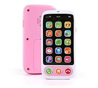 WOHPNLE Baby Cell Phone Toy, Music Lights Educational Learning Phone Games Toddler Toy for Early Brain Development Language Cognitive Skills (Pink)