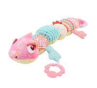 WOHPNLE Baby Plush Toy, Newborn Height Chart Plush Toy with Plush PP Cotton Materials For Kids Sensory Development with Various Textured Fabric Patches (Pinkish)