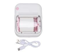 WOHPNLE Bluetooth Thermal Label Printer, Inkless Label Maker 200dpi BT Portable Sticker Printer with USB Cable for Home School Small Businesses (pink)