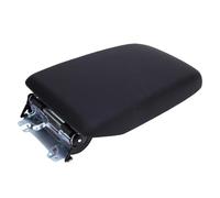 WOHPNLE Center Console Armrest Cover, Black Synthetic Leather Textured Finish Armrest Console Lid with Bracket for Car Interior Upgrade and Replacement (Black)
