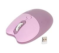WOHPNLE Cute Cat Wireless Mouse, Silent Mute USB Receiver with 3Level DPI, 2.4G Portable Mouse for Women, Kids & Laptop Use (4Colors) (Purple)