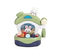 WOHPNLE Educational Musical Hammer Toy, Light Up Hammering Gopher Toy Hand Eye Coordination Development Safe ABS Material Pounding Toys for Toddlers (Cute little rabbit (green))