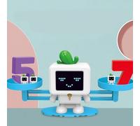 WOHPNLE Enlightenment Math Balance Toy, Multifunctional Robot Balance Scale Toy Exercise Reaction Power Observation Mont Balance Scale for Classroom Kids 3 4 5year Olds (BY-803)