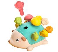 WOHPNLE Hedgehog Early Education Stacking Toys, Color Recognition Baby Developmental Fine Motor Skills Toys Detachable Storage Fun Collage Toy for Toddlers 1 3 (Blue)