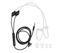 WOHPNLE Lightweight Air Tube Headphones, Anti-Radiation Earbuds with Hands-avoid Microphone Emf avoid Earphones for 3.5mm Noir Jack, Safe and Clear Audio, In-Line Volume Control (Black)