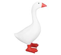 WOHPNLE Magnetic Goose Key Holder, Cute Funny Key Hanger with Resin Goose Statue, Keychain Hanging Rack for Home Office Table Decoration or Housewarming Gifts (with Base)