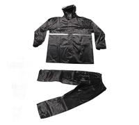 WOHPNLE Rain Suit, Water Blocking Oxford Thicken Raincoat Set with Reflective Strip Slit Type Breathable Rain Jacket with Pants for Men Women Raining Day (L)