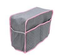 WOHPNLE Sewing Machine Cover, Foldable Water Proof Canvas Dust Cover with Storage Pockets for Sewing Machine Accessories Grey (Gray)