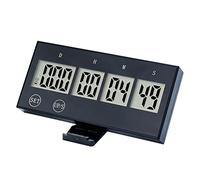 WOHPNLE Small Digital Timer, LCD Screen Touch Key Learning Timer Count Function Until The Target Date Electronic Timer for Cooking Study Work Exercise (Black)