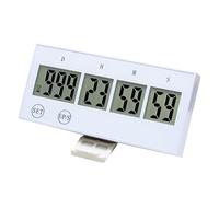 WOHPNLE Small Digital Timer, LCD Screen Touch Key Learning Timer Count Function Until The Target Date Electronic Timer for Cooking Study Work Exercise (White)