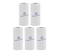 WOHPNLE Transparent Adhesive Thermal Paper, 5 Roll Thermal Printer Paper for Mini Portable Printer, Thermal Labels for Photo, DIY, Note, Label, Memo