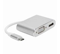 WOHPNLE USB C to HDMI Vga Adapter, 4k Type C to Vga Converter for Small Screen to Big Screen Plug and Play Computer Cable Adapters for Office Conference Home Theater