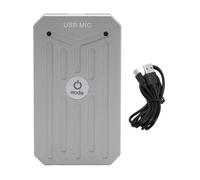 WOHPNLE USB Microphone, Noise Reduction Microphone with 2 Channel, 360° Omnidirectional Mic for Live Streaming, Gaming Recording and Conferencing (Meteorite Gray)