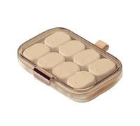 WOHPNLE Weekly Box 3 Times a Day, 7 Day Morning Noon Evening Compartments Case Sealed Organizer for Medication and Vitamins (Small Pink)