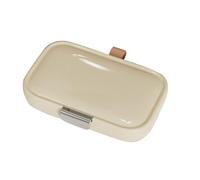 WOHPNLE Weekly Box 3 Times a Day, 7 Day Morning Noon Evening Compartments Case Sealed Organizer for Medication and Vitamins (White Small Size)